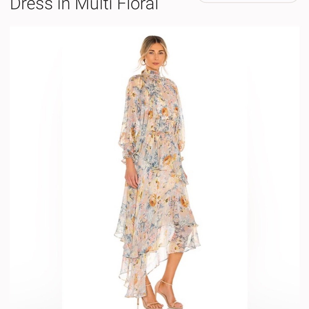Elliatt Asymmetrical Multi-Color Floral Dress